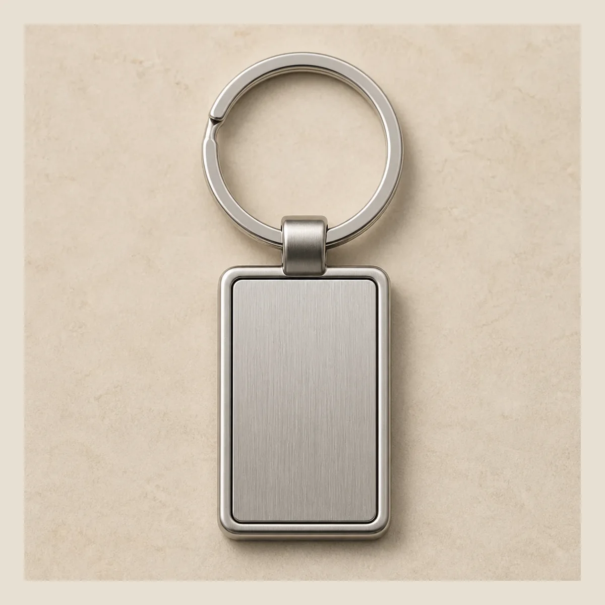Metal logo keychain
