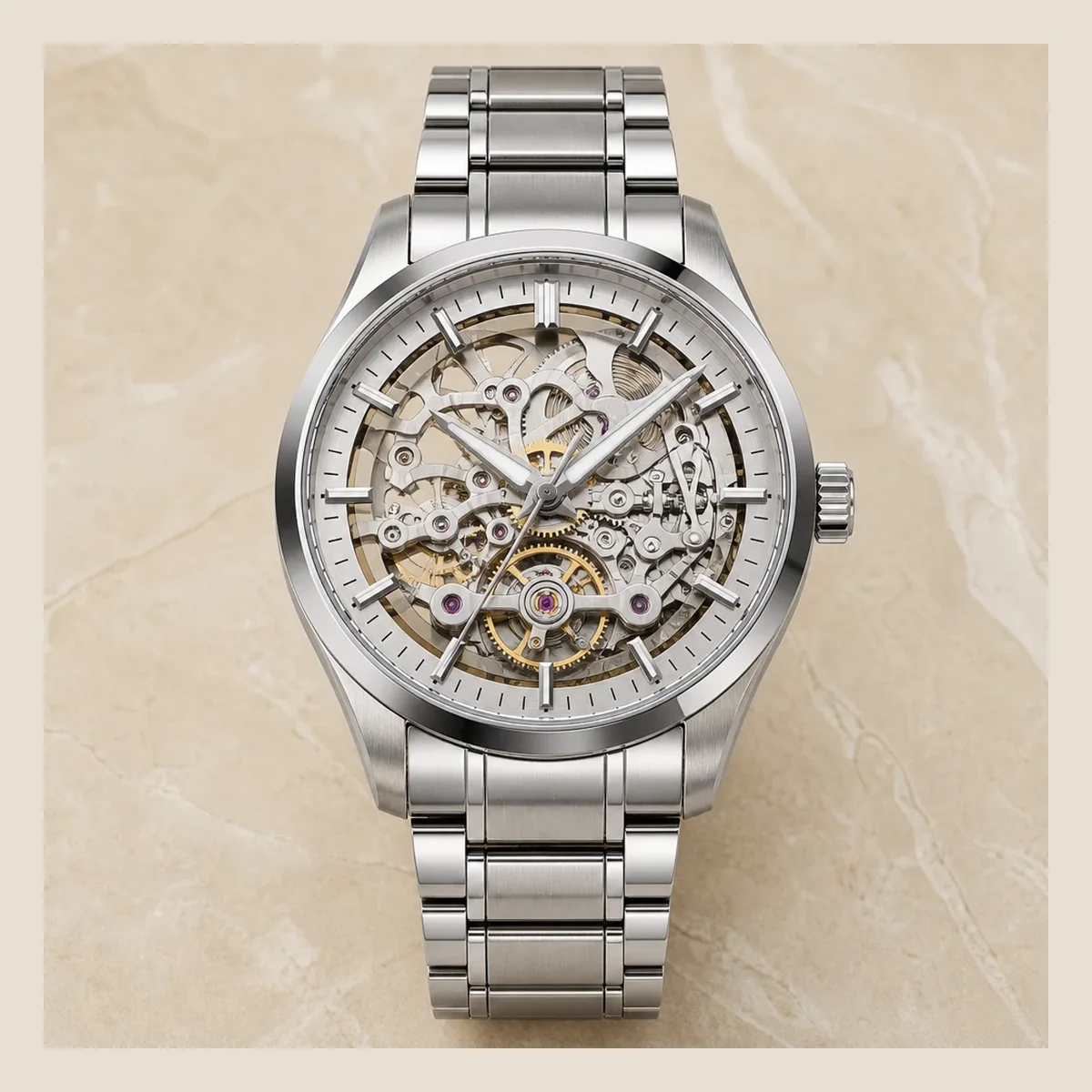 Skeleton automatic watch