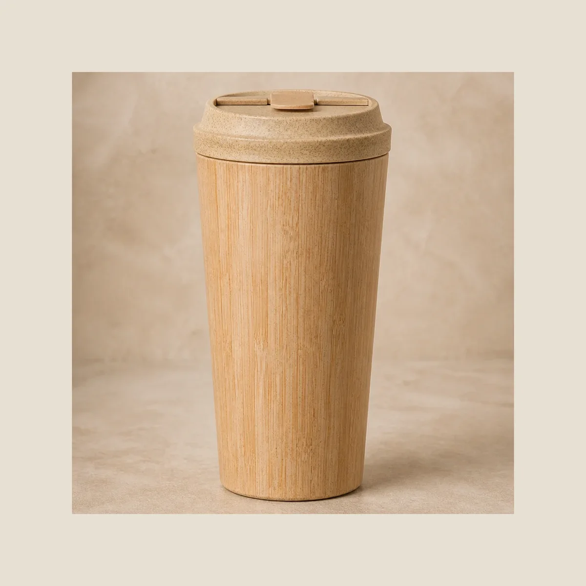 Bamboo coffee tumbler