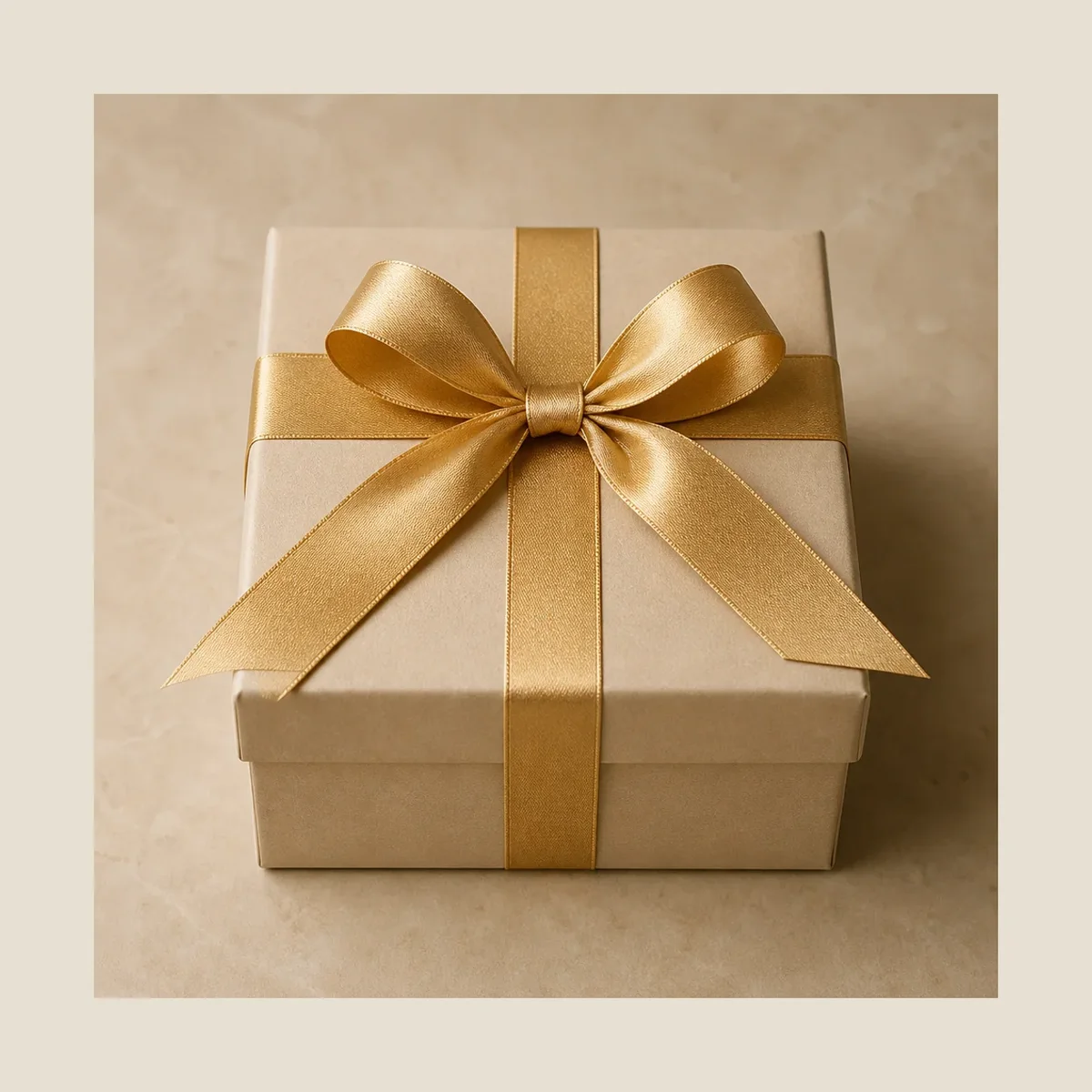 Gold ribbon executive gift box