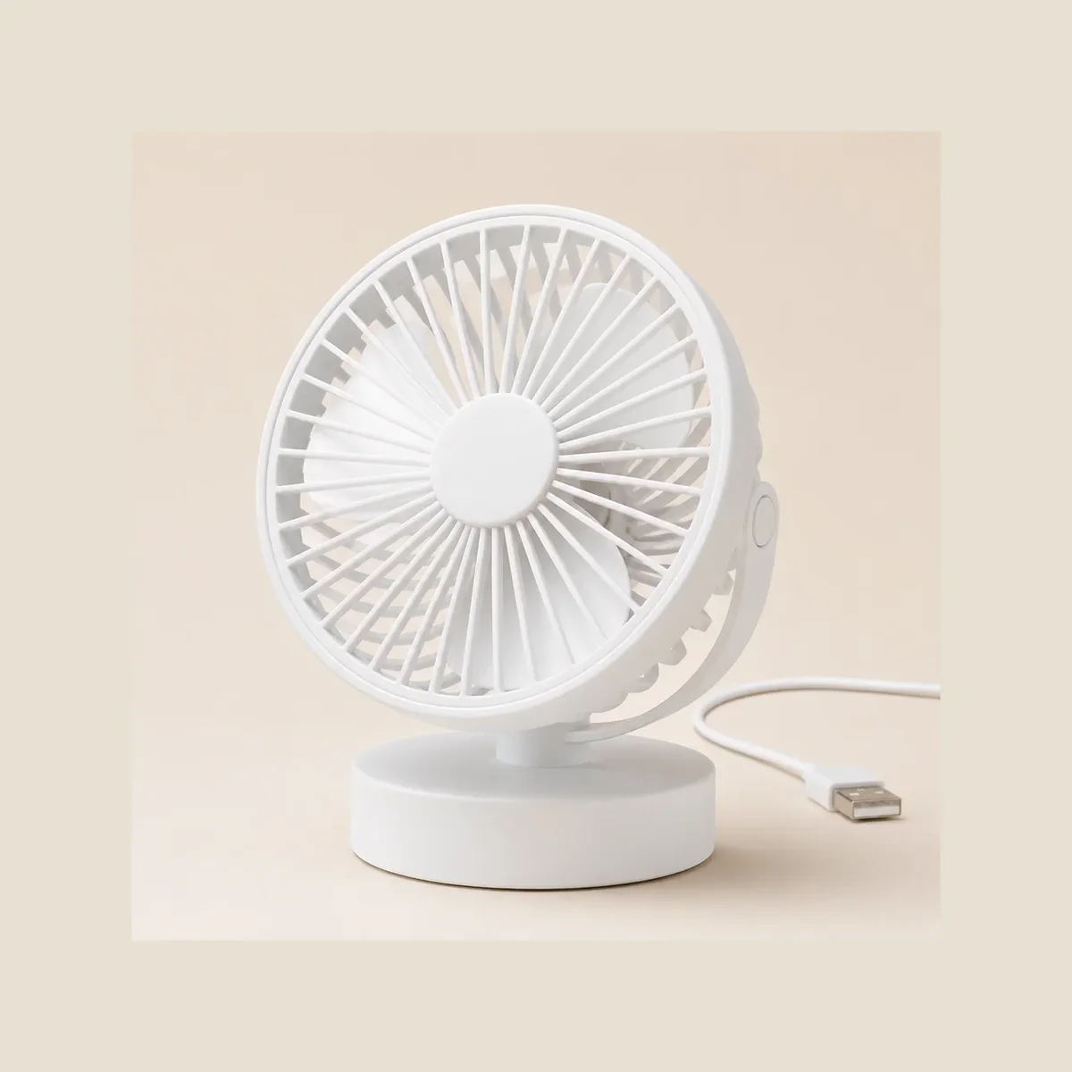 Compact USB desk fan