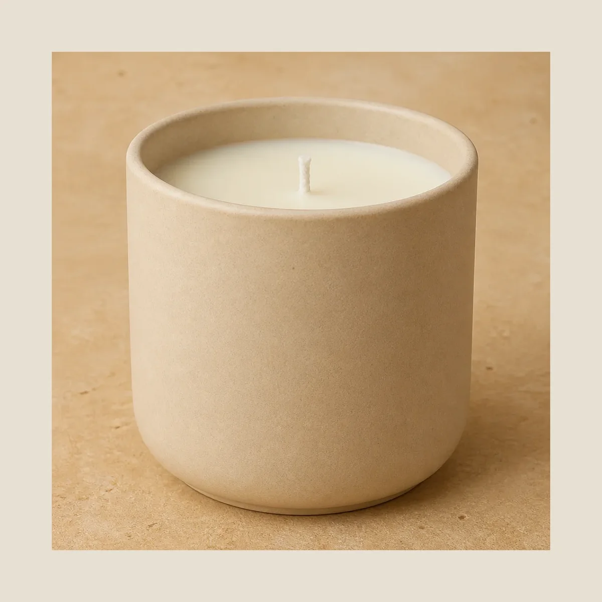 Matte ceramic wellness candle