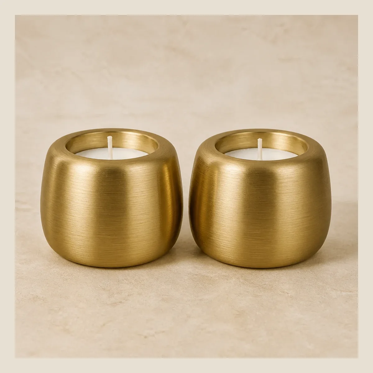 Brass tea light holders