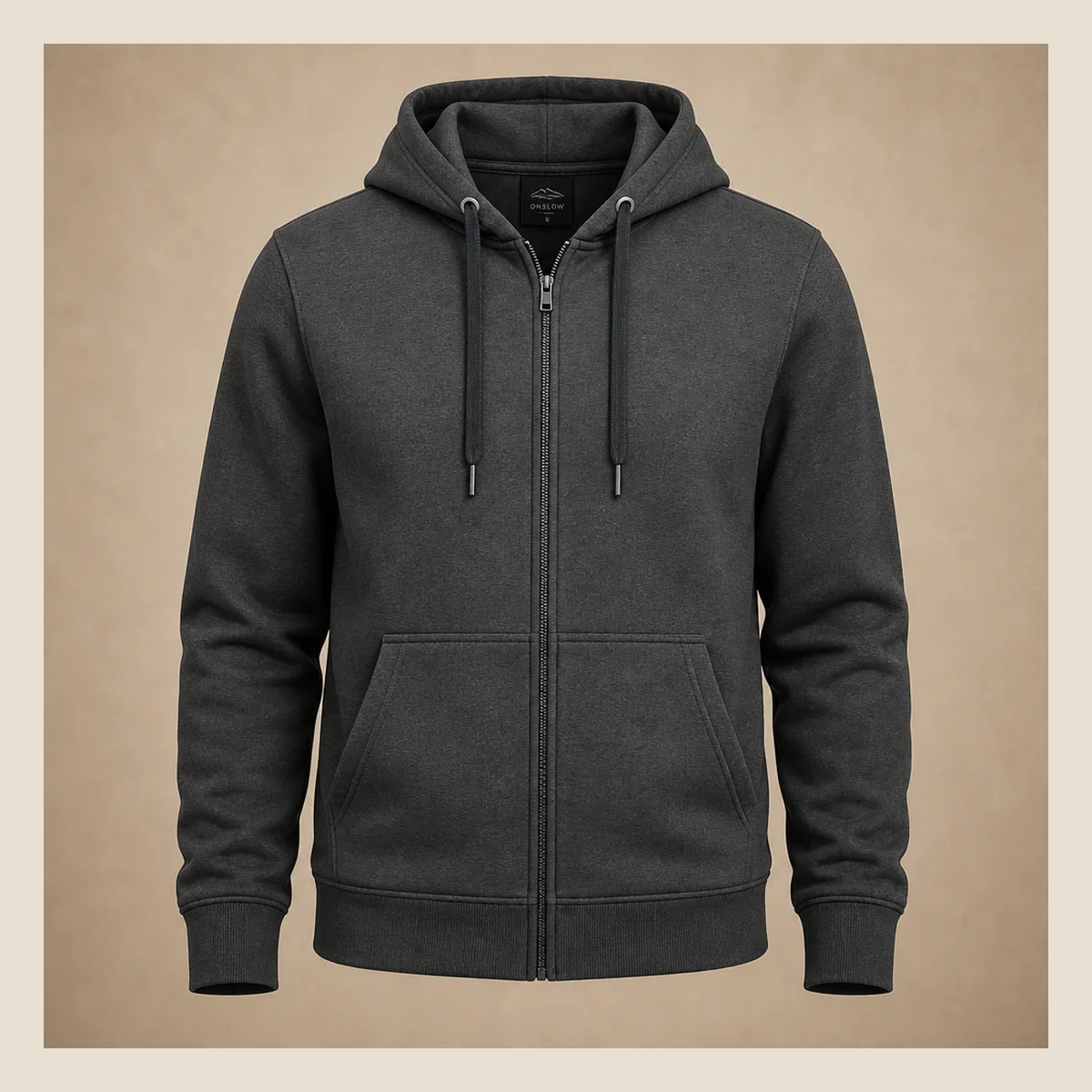 Zip-through hoodie