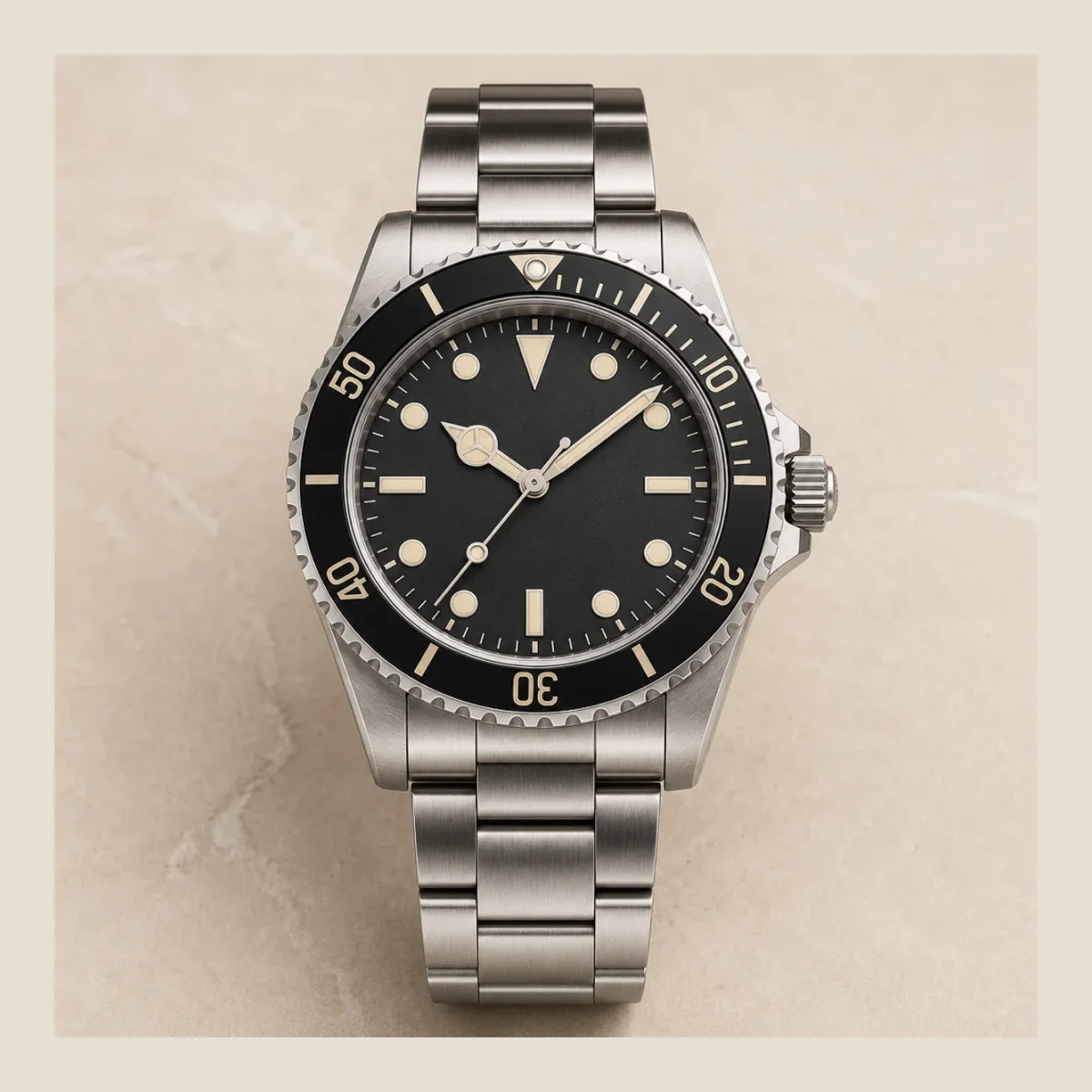 Diver-style bezel watch