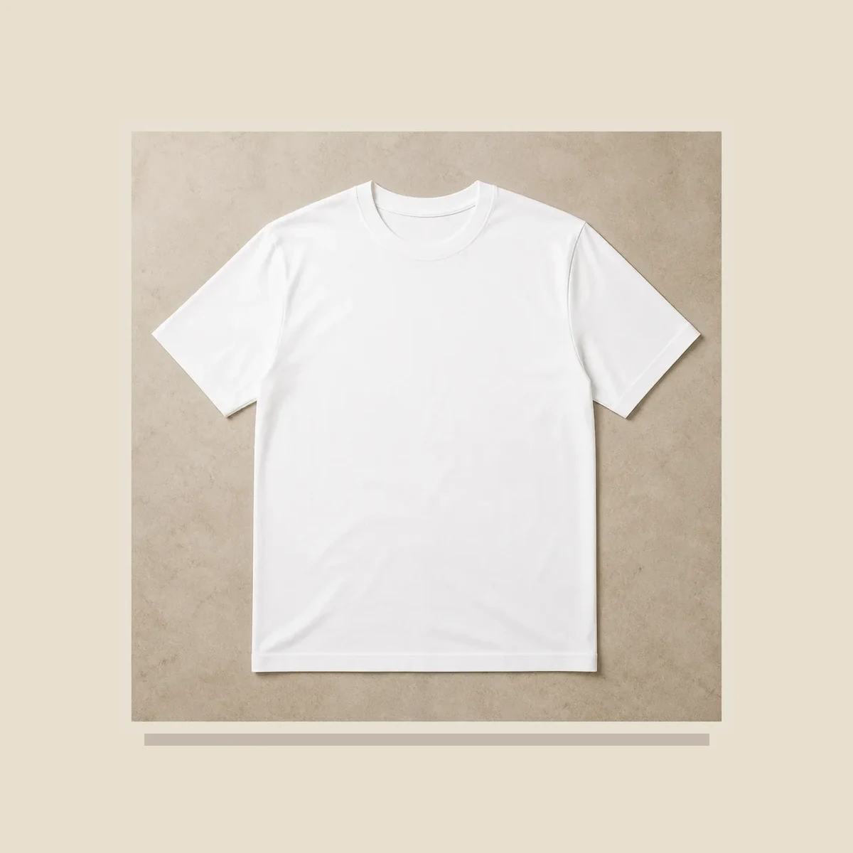 White crew neck tee