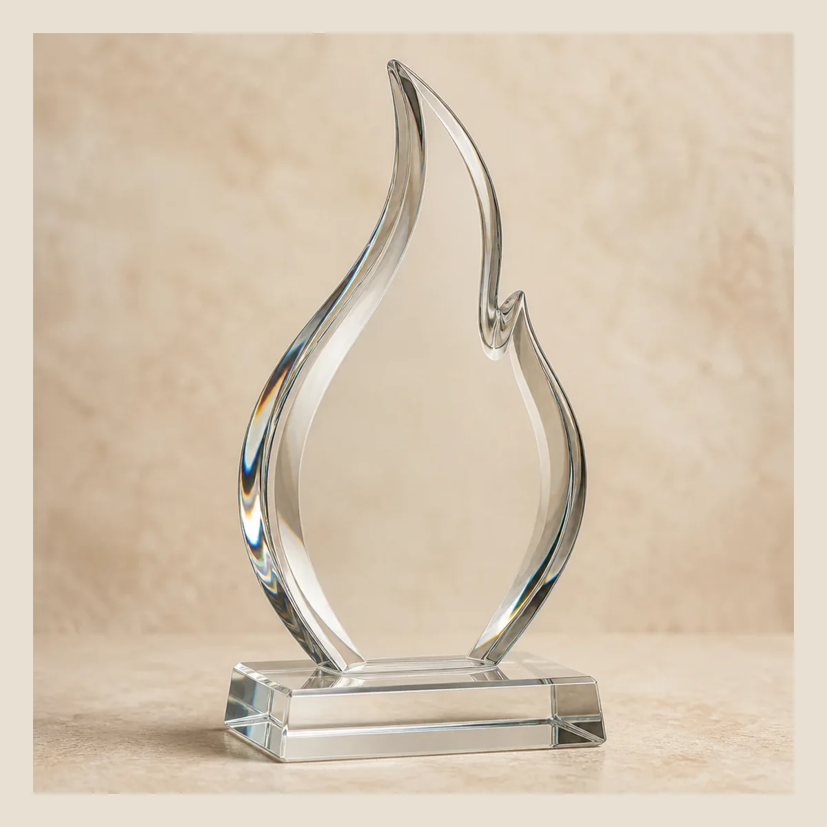 Glass flame award