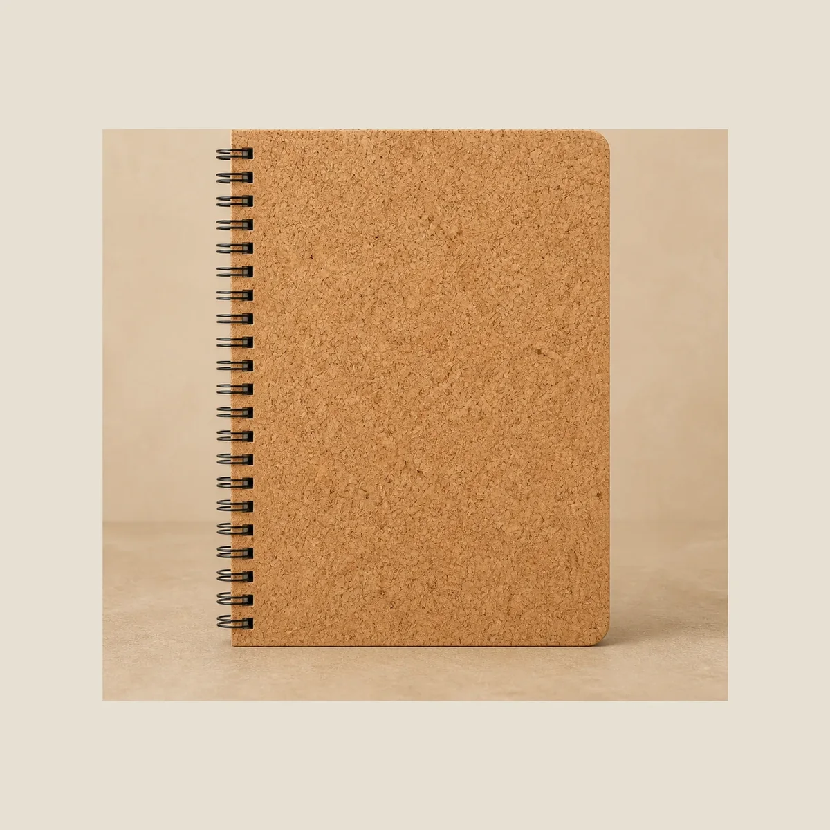 Cork spiral notepad