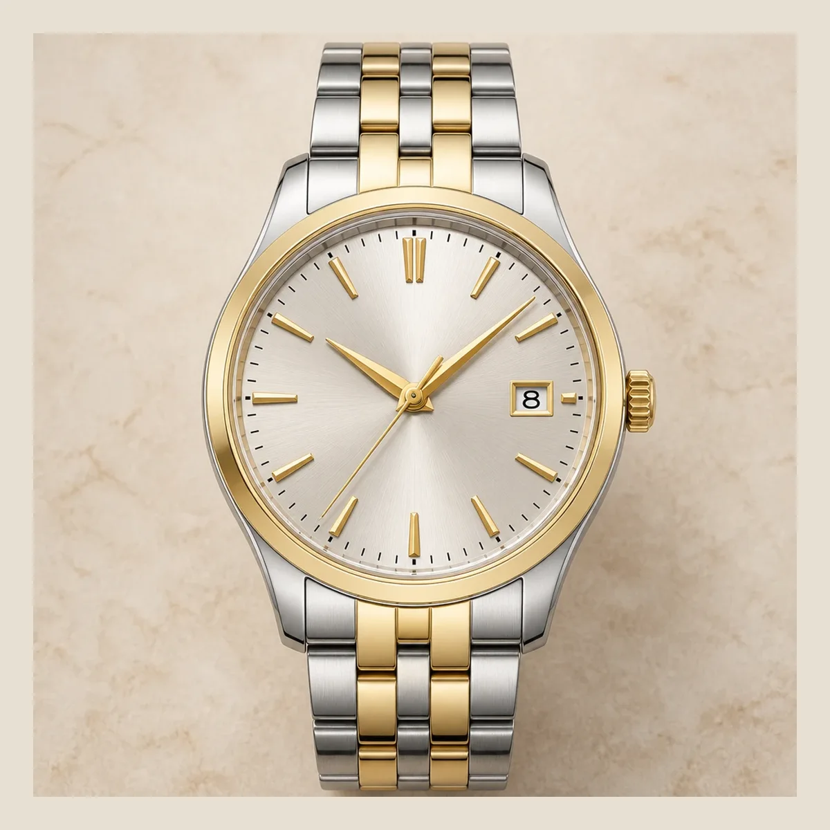 Two-tone bracelet watch