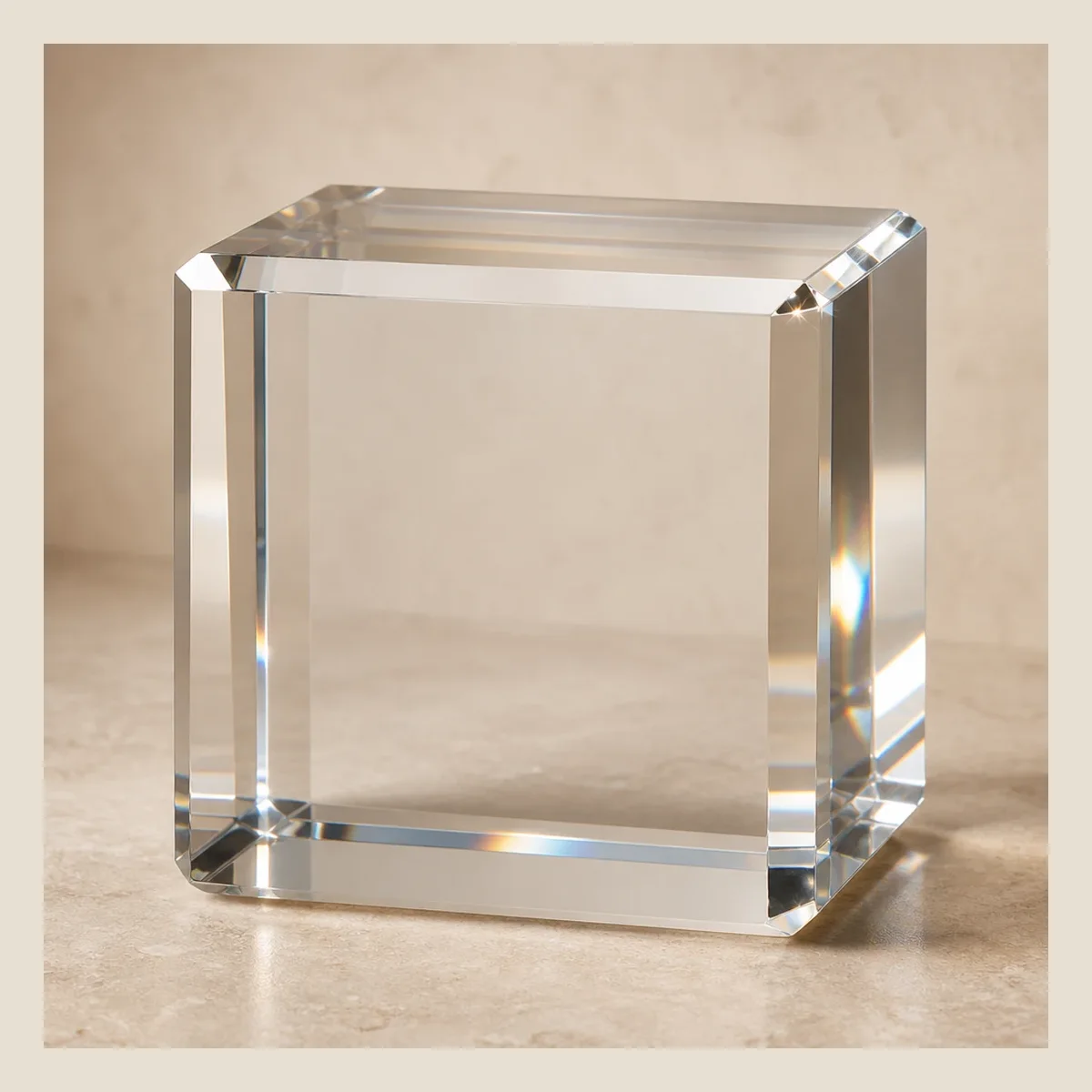 Crystal cube award
