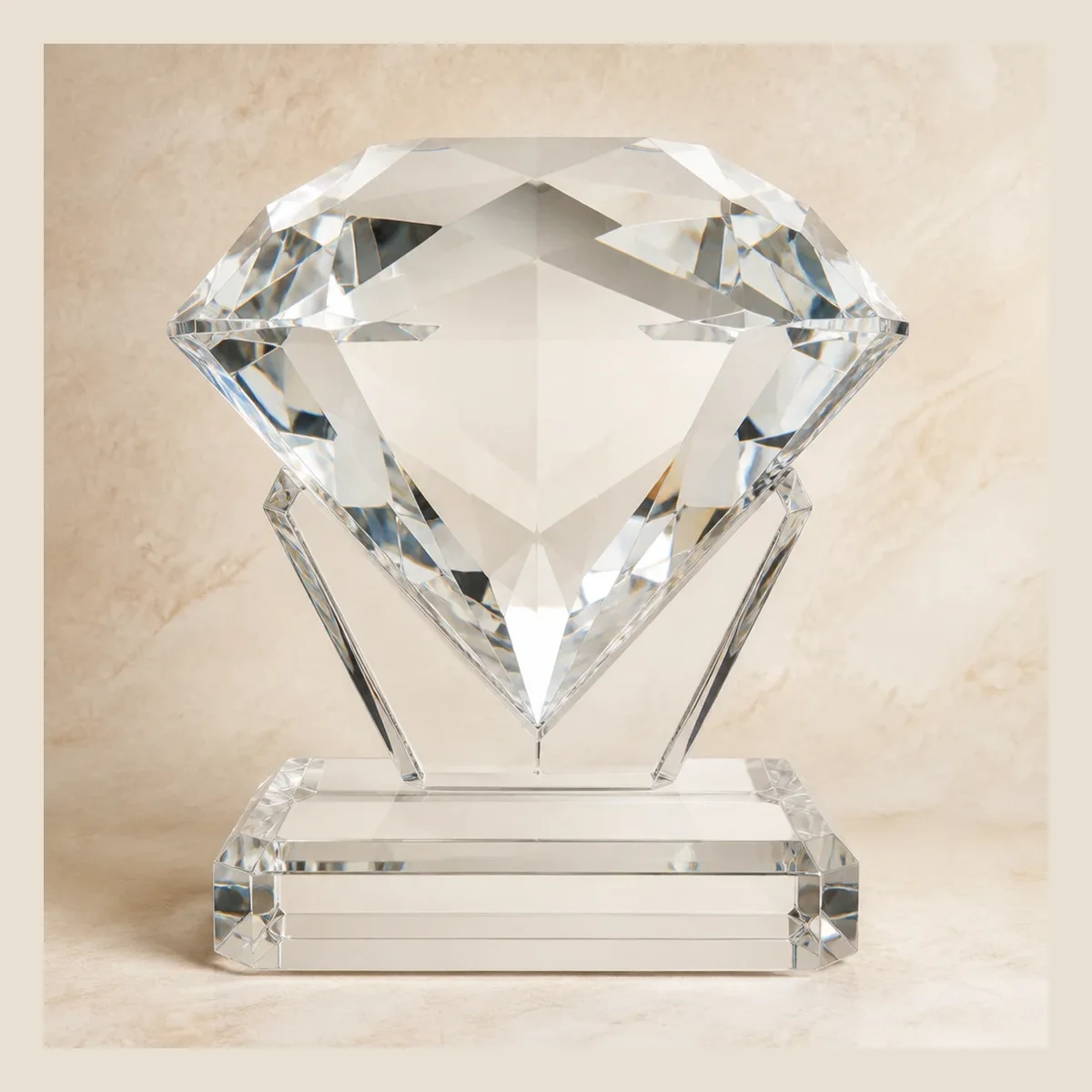 Crystal diamond award