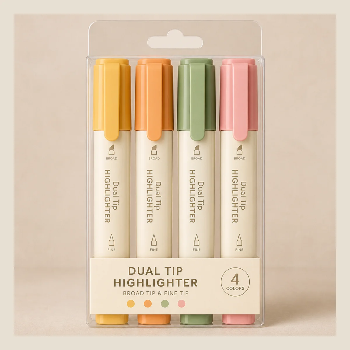 Dual-tip highlighter pack
