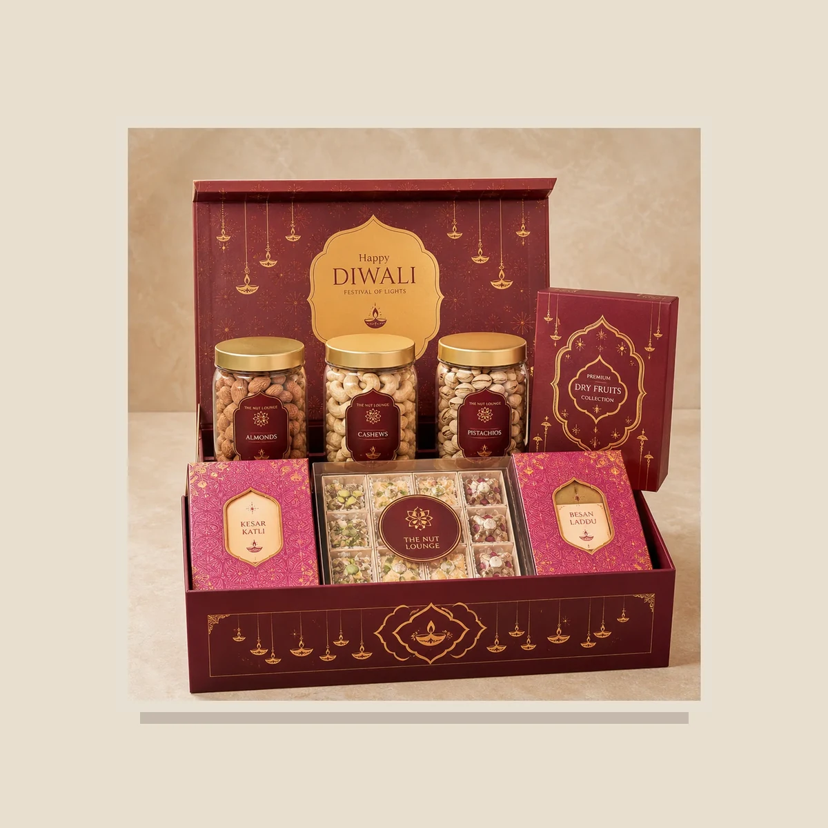 Diwali sweets dry-fruit hamper