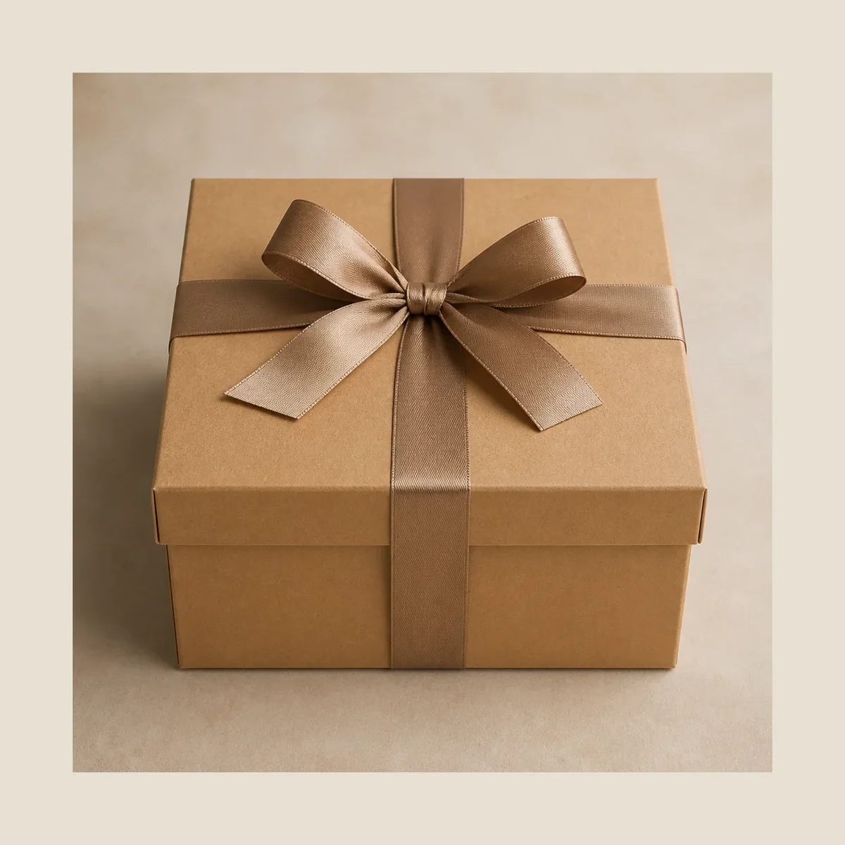 Kraft ribbon gift hamper