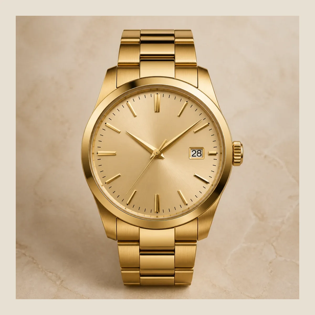 Gold executive watch