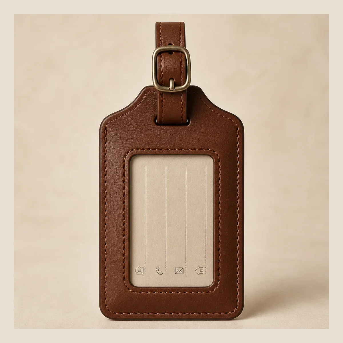 Leatherette luggage tag