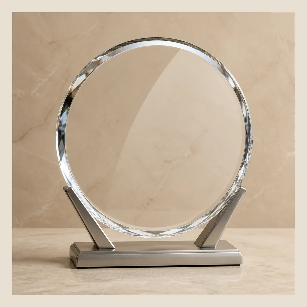 Glass medallion award