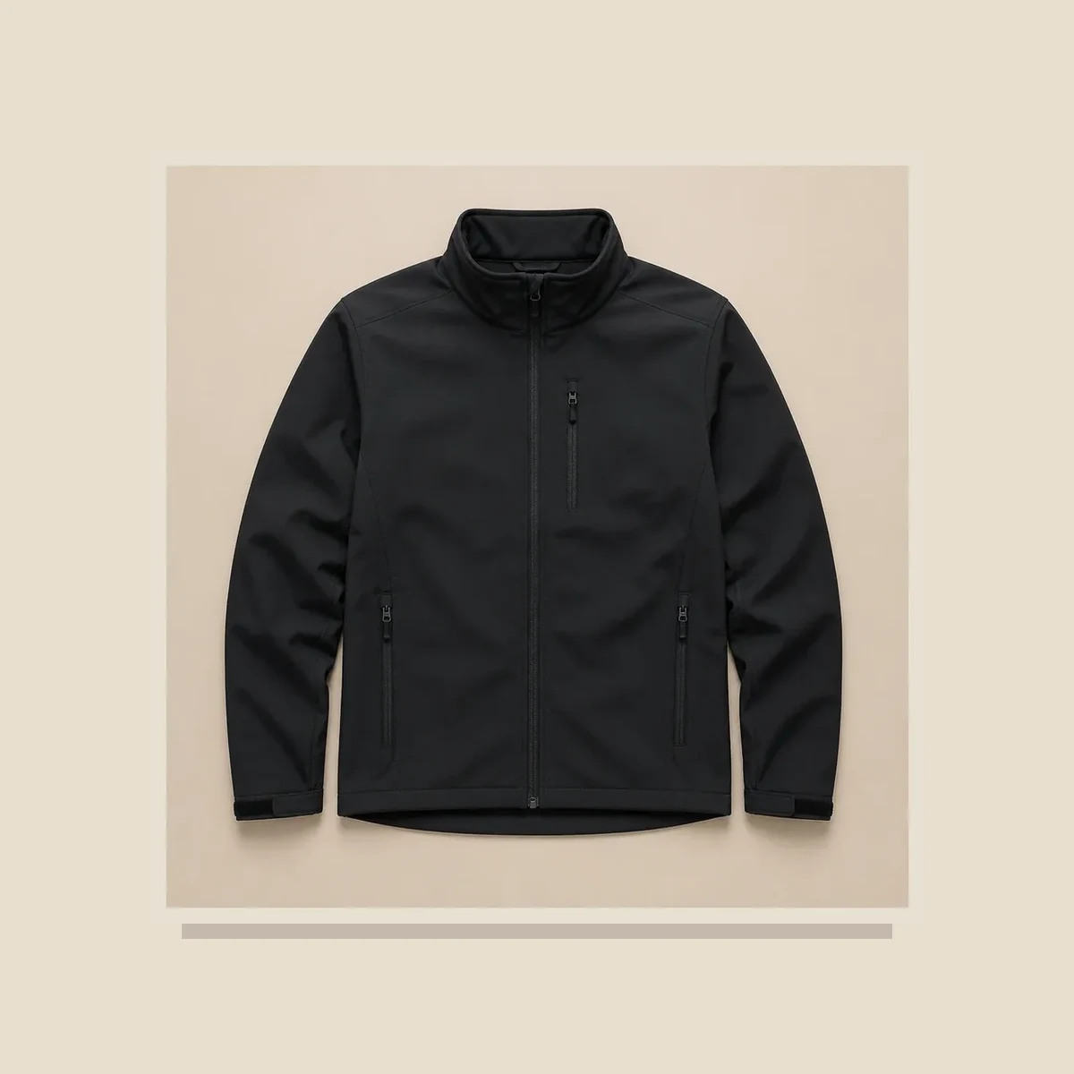 Black softshell corporate jacket